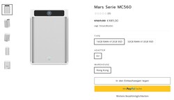 Configurações Minisforum Mars Série MC560 (fonte: Minisforum)