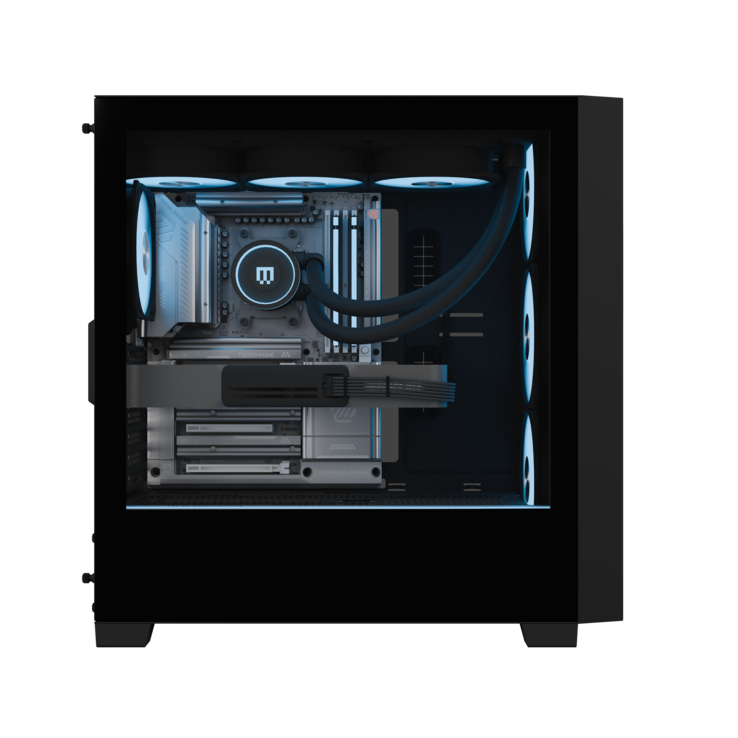 Uma representação do que os usuários podem esperar da lateral de um novo PC para jogos MG-1