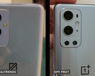 O aparente OnePlus 9 e OnePlus 9 Pro, da esquerda para a direita. (Fonte da imagem: Dave Lee)