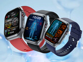 Smartwatch Rollme X3 nas cores preto, azul e vermelho (Fonte da imagem: Rollme)