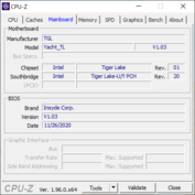 Informações do sistema CPU-Z placa-mãe