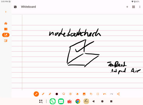 O aplicativo ArtNote pré-instalado oferece muito poucas opções.