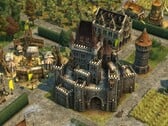 Uma imagem que mostra um castelo no jogo Anno 1404 - History Edition.