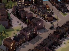 Uma imagem que mostra vários edifícios em City of Gangsters, agora com 80% de desconto no Steam.