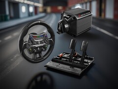 O equipamento de corrida simulada Asetek Initium, voltado para o orçamento, é a incursão da marca em hardware de corrida de nível básico. (Fonte da imagem: Asetek, editado)