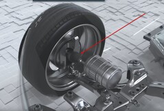 Parece que o Uni Wheel ainda precisará usar algum tipo de junta homocinética para mudar de direção. (Fonte da imagem: Hyundai Motor Group)