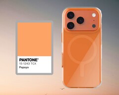O Apple iPhone 17 Pro também será oferecido na cor laranja. (Fonte da imagem: @MysteryLupin / Pantone, editado)