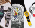 Da esquerda para a direita (na foto): O rag &amp; bone × Casio Vintage Premium, o A$AP Ferg GA-110FRG-7AER e o Supreme × The North Face DW-6900SNF-1A. (Fonte da imagem: Casio. G-Central)
