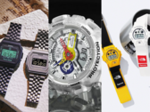 Da esquerda para a direita (na foto): O rag &amp; bone × Casio Vintage Premium, o A$AP Ferg GA-110FRG-7AER e o Supreme × The North Face DW-6900SNF-1A. (Fonte da imagem: Casio. G-Central)