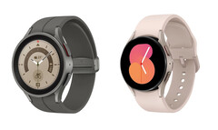 O Galaxy Watch5 e Galaxy Watch5 Pro estarão disponíveis em pelo menos duas e três opções de cores, respectivamente. (Fonte da imagem: 91mobiles)