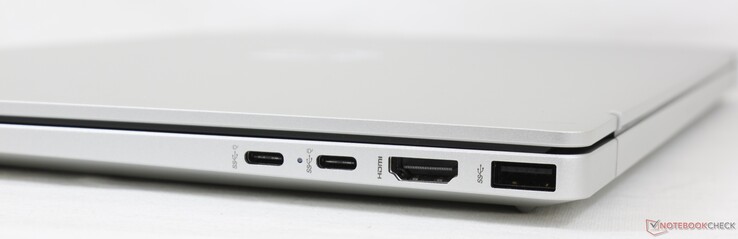 2x USB-C c/ DisplayPort 1.4 + Fornecimento de energia, HDMI 2.1, USB-A 5 Gbps