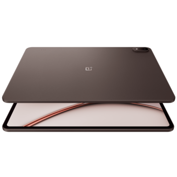 O OnePlus Pad 4 com acabamento Dune Glow.