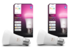 As lâmpadas inteligentes Philips Hue A60 E27 Color ambiance 810 (esquerda) e 1100 (direita). (Fonte da imagem: Philips Hue)