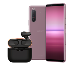 O Xperia 5 II rosa tem um acabamento brilhante. (Fonte da imagem: Sony)