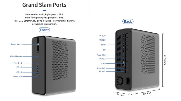 Configuração de portas e design do mini PC (Fonte da imagem: Lenovo LCFC)
