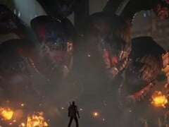 Uma captura de tela da demonstração de jogabilidade de Scalebound durante a Gamescom 2015