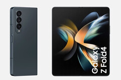 O Galaxy Z Fold4 em sua coloração 'GreyGreen'. (Fonte da imagem: Evan Blass & 91mobiles)