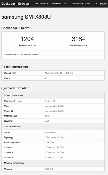 (Fonte de imagem: Geekbench)