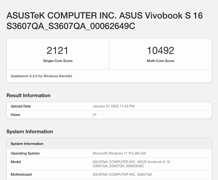 O Snapdragon X vanilla impressiona no Geekbench 6 multi-core. (Fonte da imagem: Geekbench)