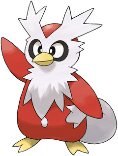 Uma imagem de estoque do Delibird (fonte da imagem: PokemonDB)