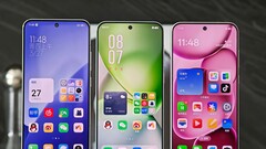 O Find X8s (centro) com alguns de seus rivais. (Fonte da imagem: Digital Chat Station)