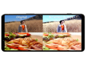 Fotos tiradas com e sem o processamento de imagens do novo AI Camera Assistant da Sony.