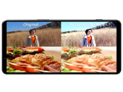 Fotos tiradas com e sem o processamento de imagens do novo AI Camera Assistant da Sony.