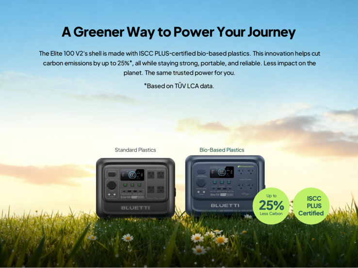 O Bluetti Elite 100 V2 Bio-based Edition vem em um acabamento azul escuro (Fonte da imagem: Bluetti)