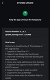 As notas de lançamento da versão 6.2.6.3 do firmware para o smartwatch Active 2. (Fonte da imagem: u/Square_Reaction_3906 via Reddit)