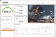 3DMark Fire Strike (operação com bateria, modo de entretenimento)