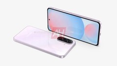 Renderização vazada do Galaxy A56. (Fonte da imagem: Android Headlines)