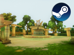 GodsArena Online tem uma enorme variedade de combatentes com habilidades exclusivas e características passivas. Na foto, a arte do jogo com o logotipo do Steam sobreposto (Fonte da imagem: Steam)