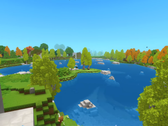 Um lago em Hytale