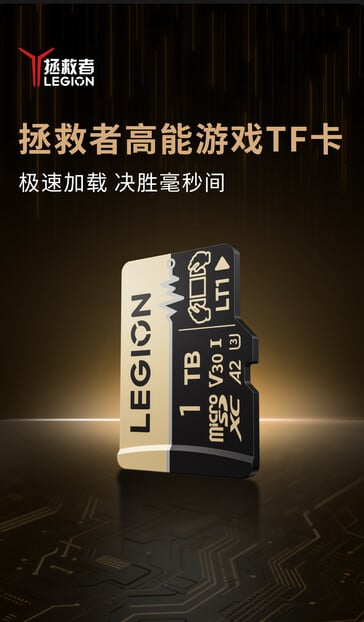 Cartão microSD da Lenovo com a marca Legion. (Fonte da imagem: Lenovo)