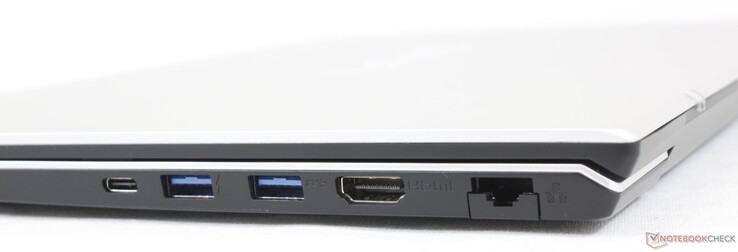 Certo: USB-C c/ DisplayPort + Power Delivery, USB-A 3.1 Gen. 1, HDMI, Gigabit RJ-45