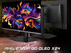 O MAG 272UP X24 compartilha seu painel QD-OLED de 4ª geração com o MPG 272URX. (Fonte da imagem: MSI)
