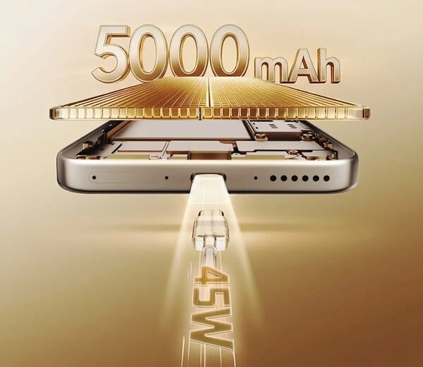 O TCl P80 possui uma bateria de menor capacidade, de 5.000 mAh, com suporte para carregamento de 45 W.