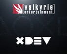 Logotipos dos estúdios Valkyrie Entertainment e XDev PlayStation mostrados
