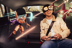 HTC Vive e holoride estão trazendo entretenimento VR para os passageiros em automóveis. (Fonte de imagem: HTC Vive / holoride)