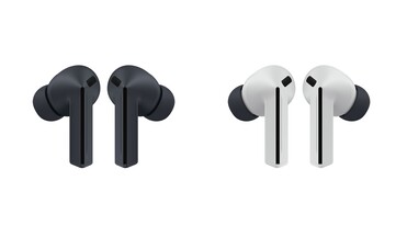 O Galaxy Buds 3 FE estará disponível em preto e cinza. (Fonte da imagem: Samsung)