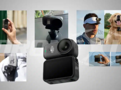 Um close-up do Osmo 360 e de vários acessórios de lançamento. (Fonte da imagem: via DroneXL & Jasper Ellens)