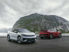 Com seu formato semelhante ao coupé, os novos SUVs elétricos VW ID.5 e ID.5 GTX da Volkswagen parecem bastante esportivos (Imagem: Volkswagen)