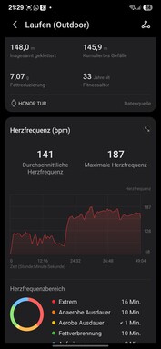Honor Saúde: Registro de exercícios