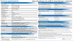 Monitor Dell UltraSharp U2421E USB-C - Especificações. (Fonte de imagem: Dell)