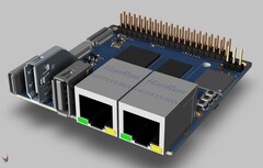 O Banana Pi BPI-M2S apresenta LPDDR4 RAM e duas portas Gigabit Ethernet. (Fonte de imagem: Banana Pi)