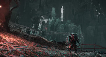 Uma imagem mostrando uma paisagem em Bleak Faith: Forsaken.
