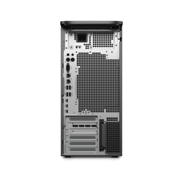 Dell Pro Precision 9 T4 5 na parte traseira.