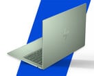 O OmniBook 5 pode ser equipado com até 16 GB de RAM e Core 7 350. Na imagem: uma imagem promocional editada mostrando a parte traseira do laptop.