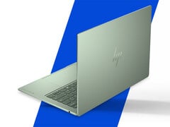 O OmniBook 5 pode ser equipado com até 16 GB de RAM e Core 7 350. Na imagem: uma imagem promocional editada mostrando a parte traseira do laptop.