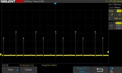 25% de brilho: 7,68 kHz